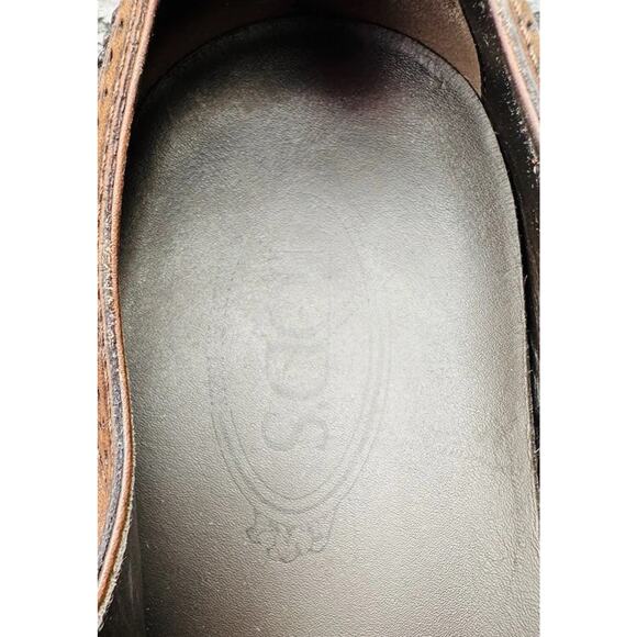 TODS BROWN WING TIP SHOES SIZE 7 UK / 8 USA MADE IN ITALY main image 2